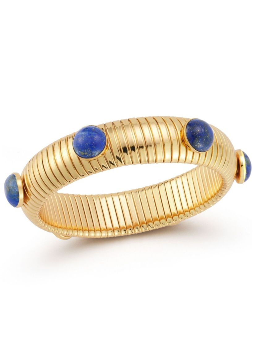Synthetic Lapis Bold Tubogas Bangle