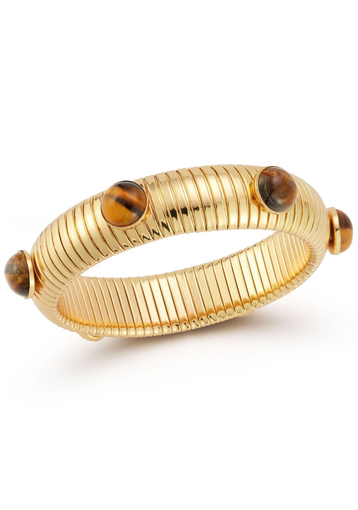 Synthetic Tigers Eye Bold Tubogas Bangle
