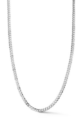 Sphera Milano Italian Sterling Silver Curb Chain Necklace