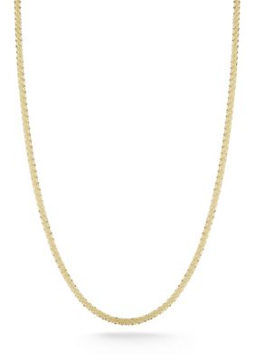 Sphera Milano Italian Sterling Silver Brillo Chain Necklace