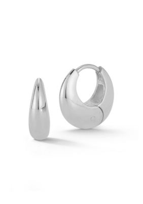 Sphera Milano Sterling Silver Polished Graduated Huggie Hoop Earrings
