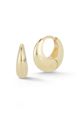 Sphera Milano Sterling Silver Polished Graduated Huggie Hoop Earrings