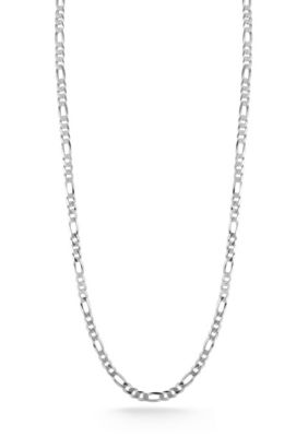 Sphera Milano Italian Sterling Silver Figaro Chain Necklace