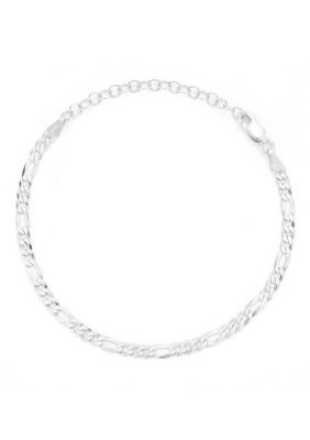Sphera Milano Italian Sterling Silver Figaro Chain Bracelet, 7 in