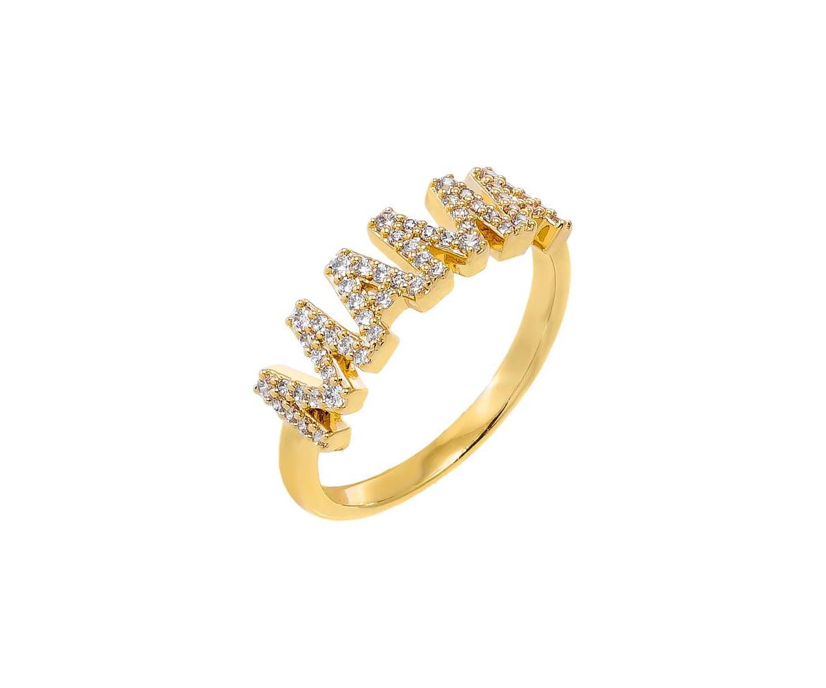 Pave Mama Ring