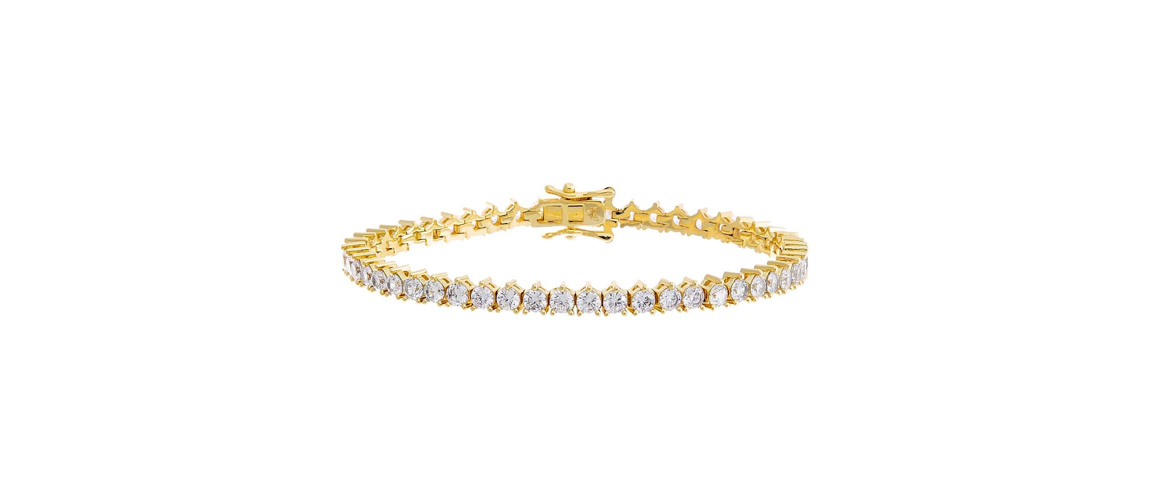 Thin Three Prong Tennis Bracelet