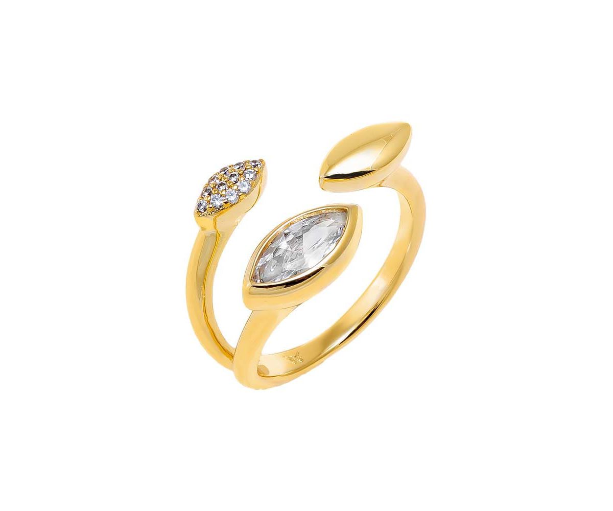 CZ Pave Marquise Stone Ring