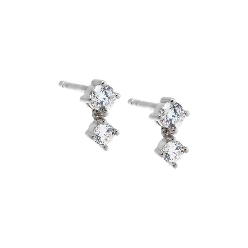 Double CZ Stud Earring