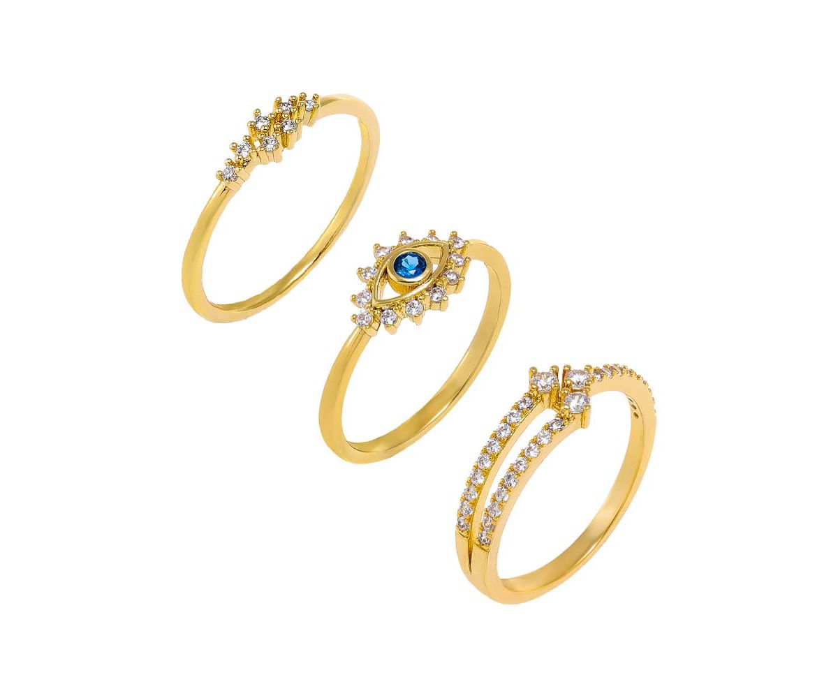 CZ Mix & Match Rings Combo Set