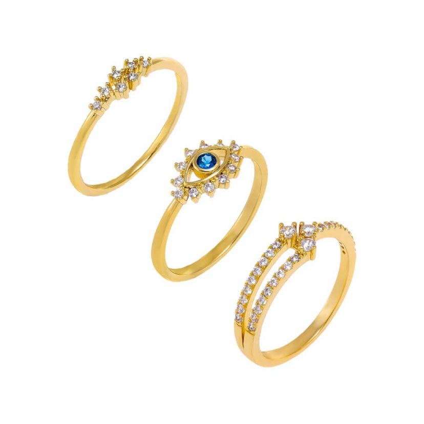 CZ Mix & Match Rings Combo Set