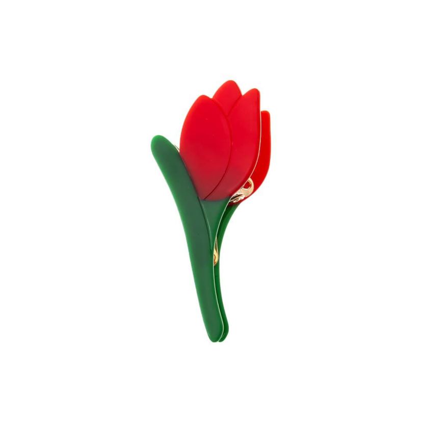 Colored Rose Flower Hair Claw Clip