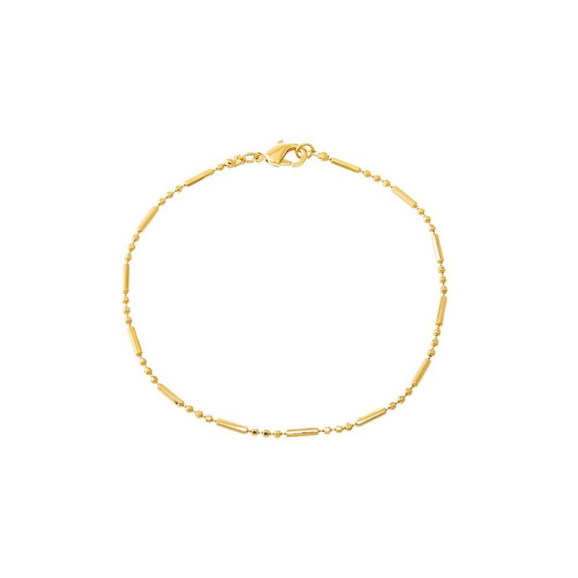 Solid Bar X Ball Chain Bracelet