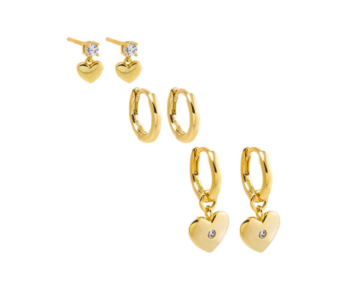 A Touch Of Hearts Earring Combo Set
