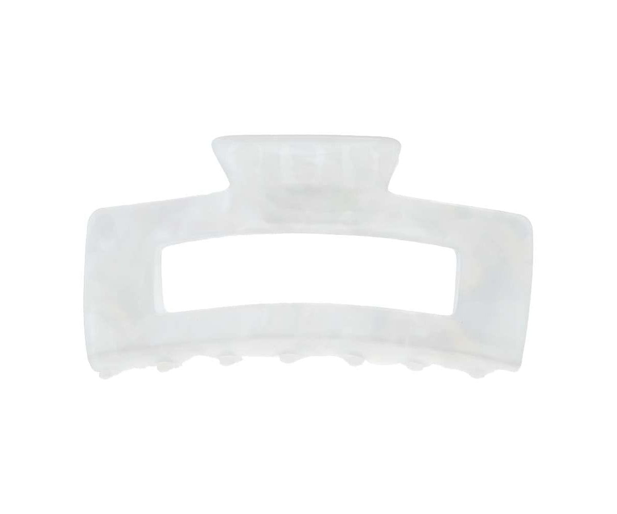 XL White Shining Open Rectangle Claw Clip