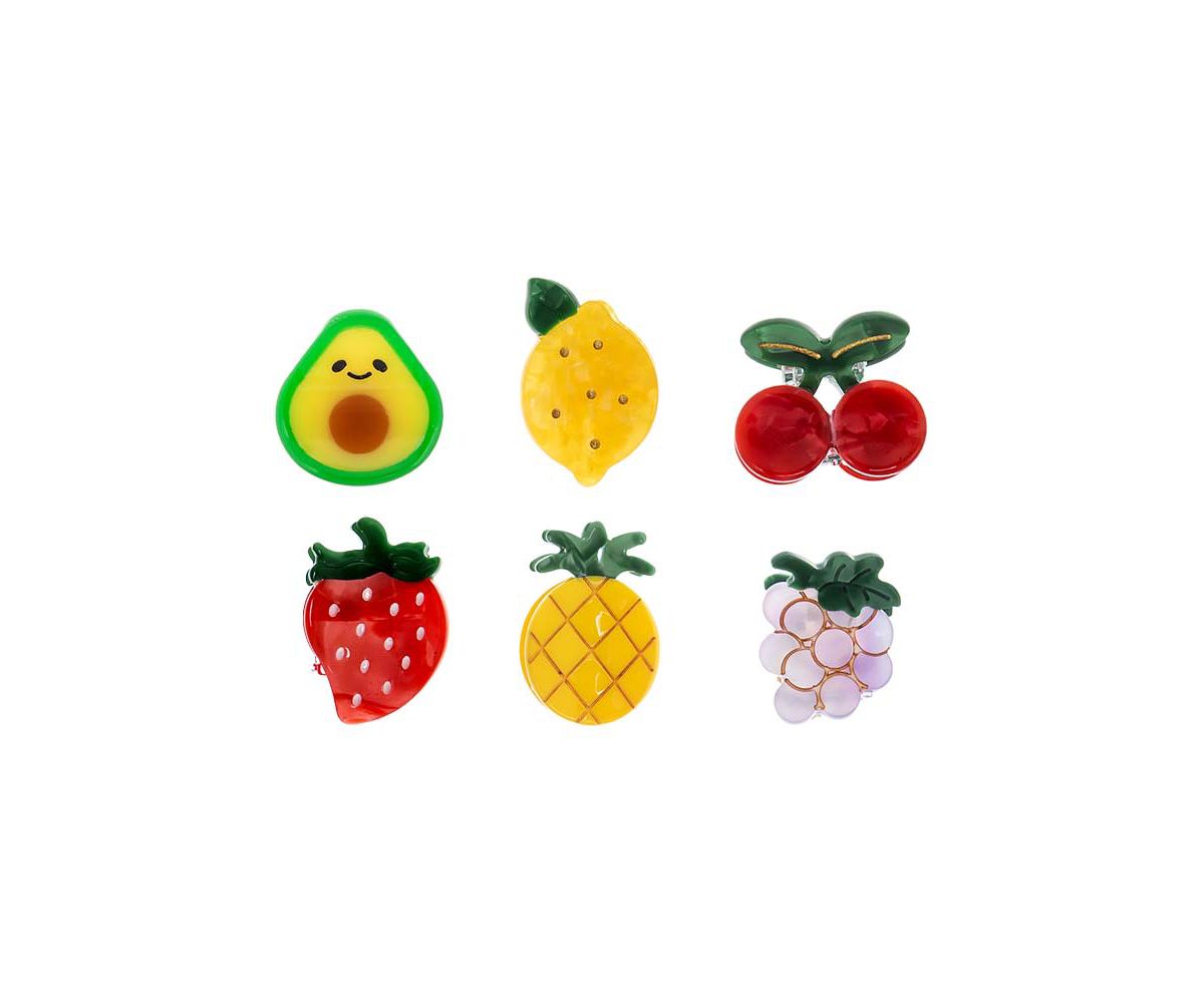 Mini Multi Fruit Hair Clip Set