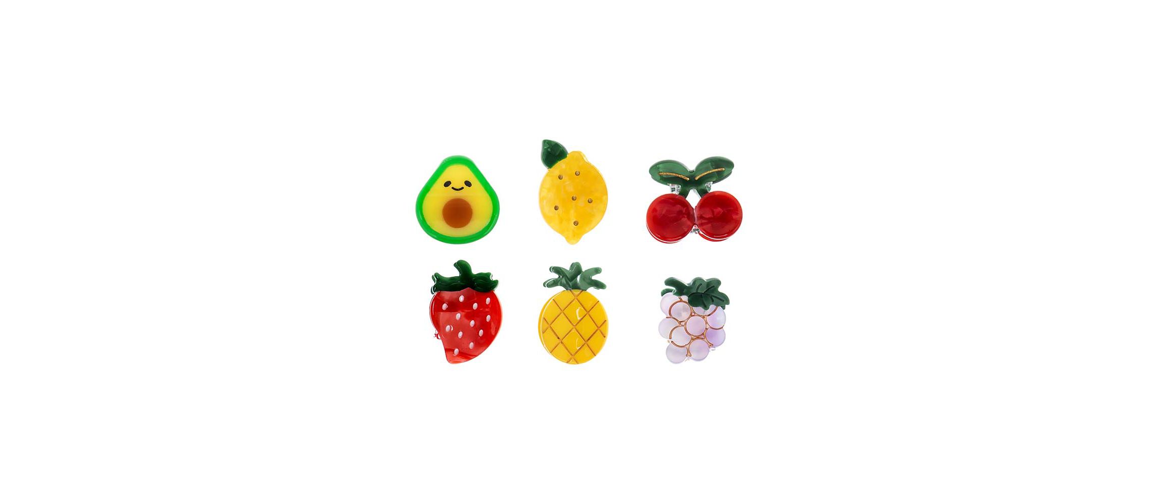 Mini Multi Fruit Hair Clip Set