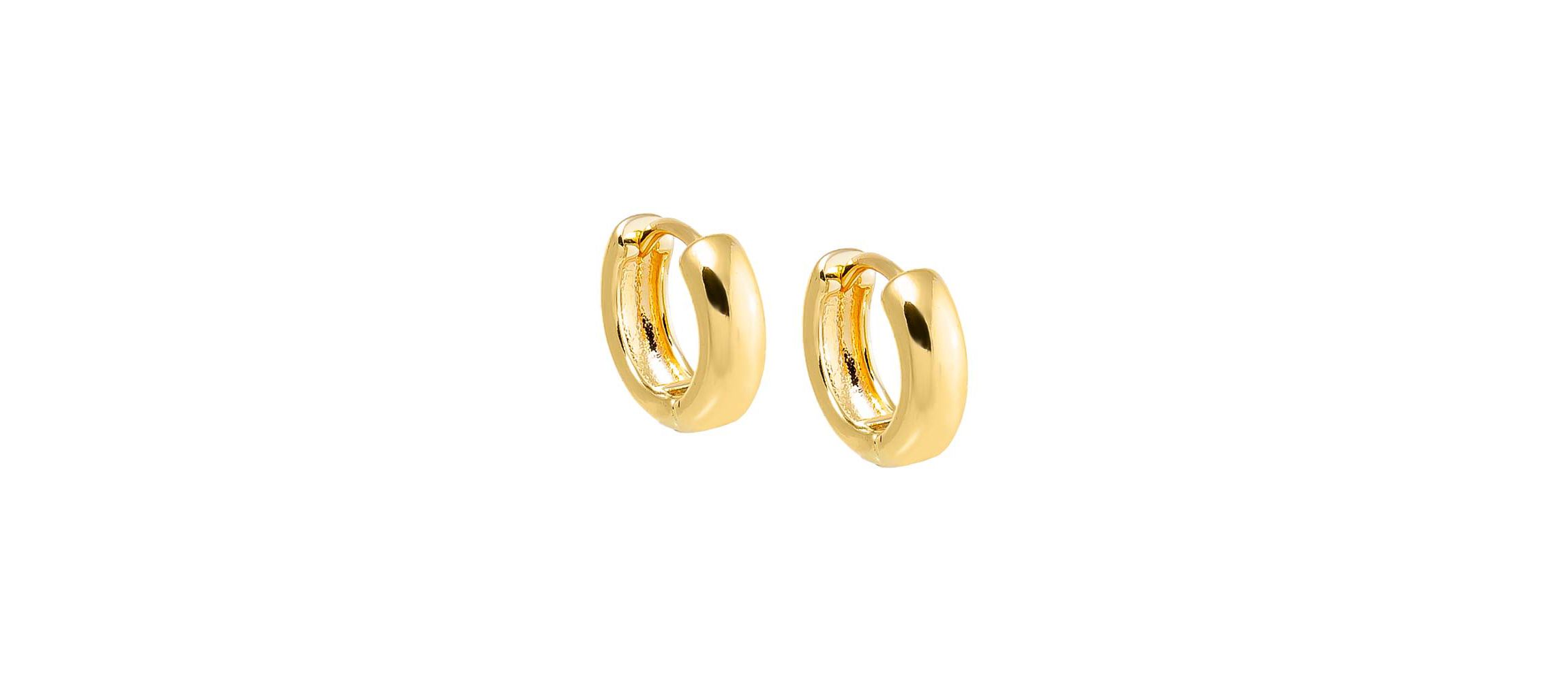 Mini Wide Round Solid Huggie Earring
