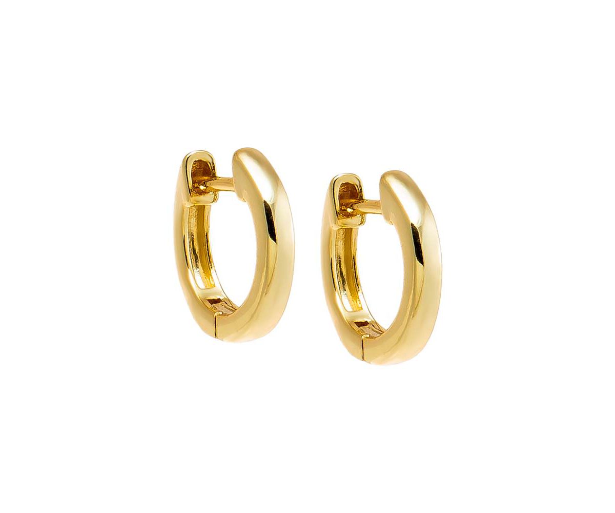 Mini Solid Rounded Huggie Earring