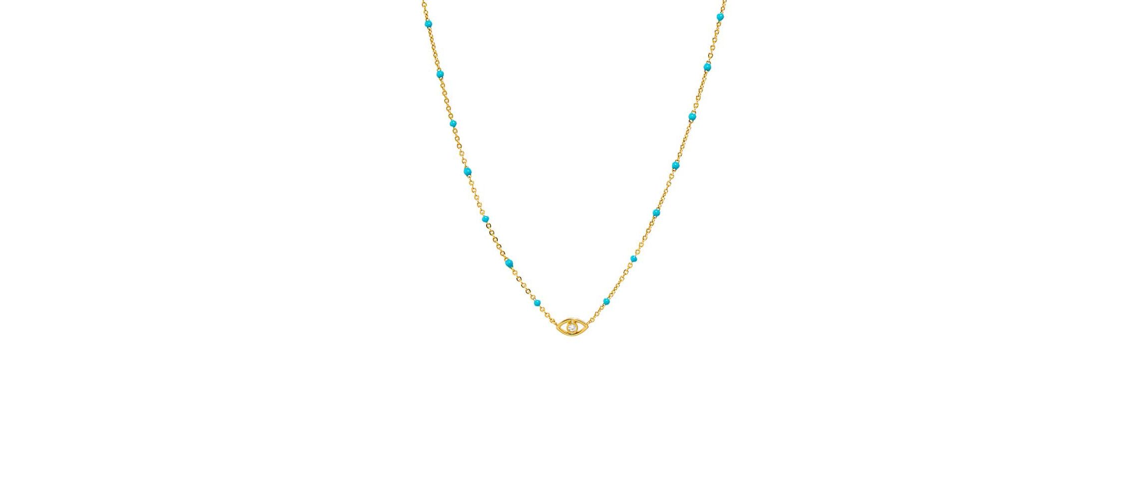 Evil Eye Turquoise Beaded Necklace