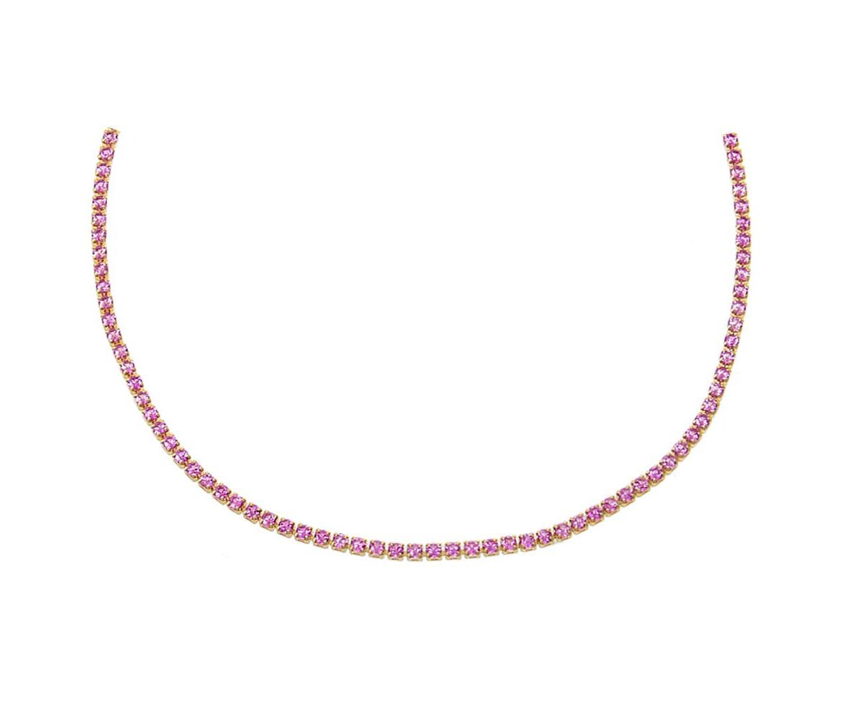 Colored CZ All Around Tennis Choker