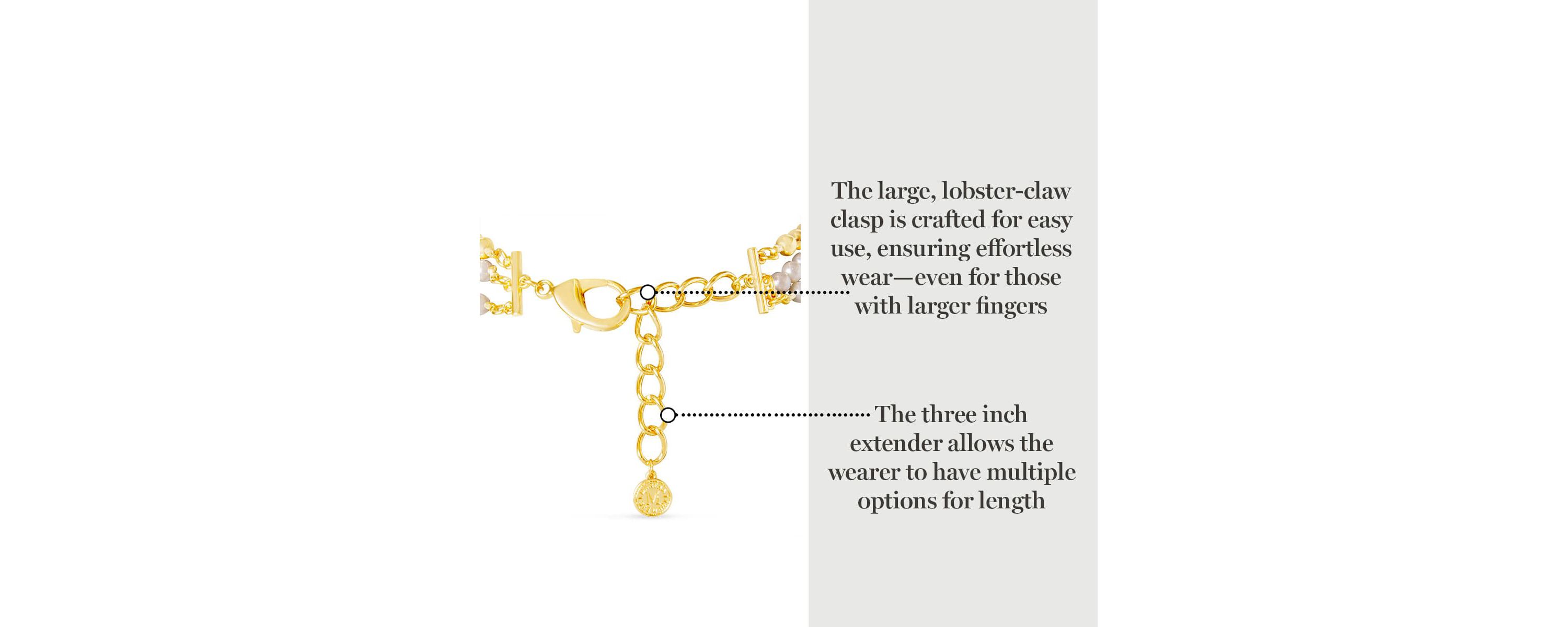 Three Strand Pearl Necklace In Gold
