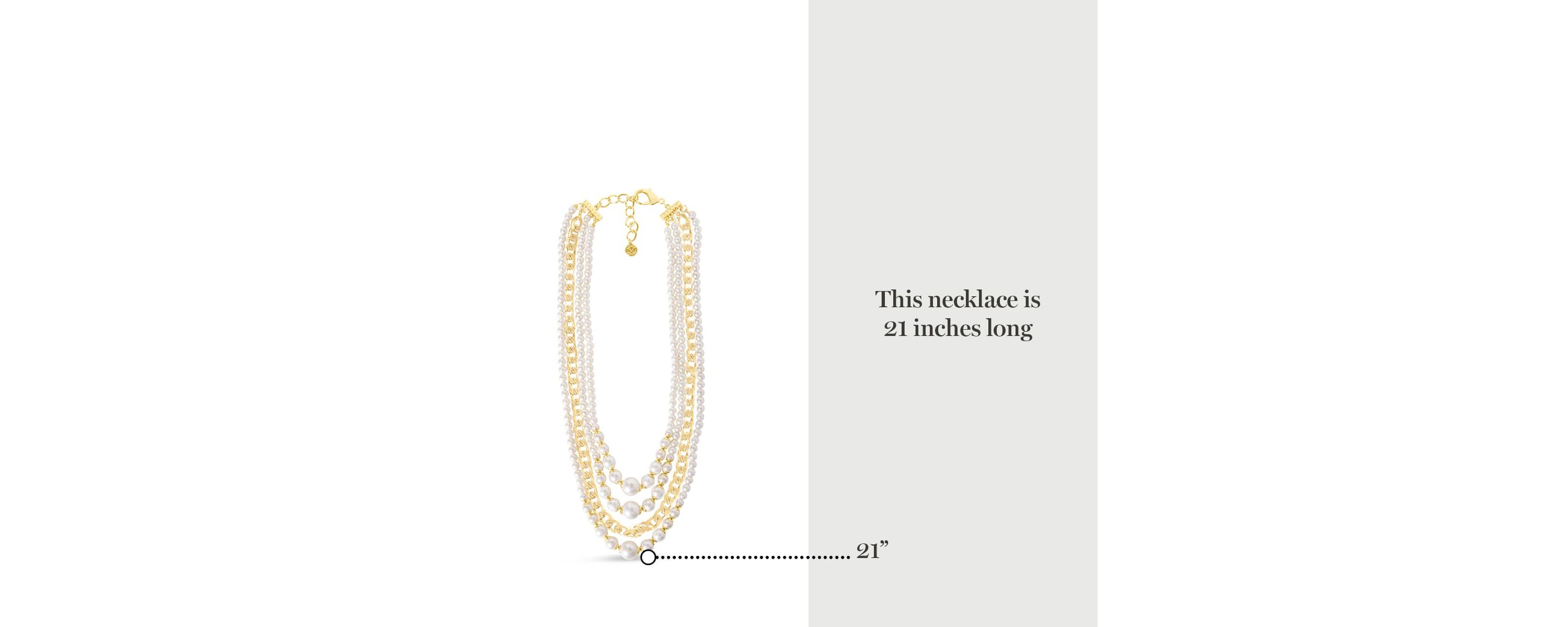 Four Strand Pearl and Chain Necklace In Gold