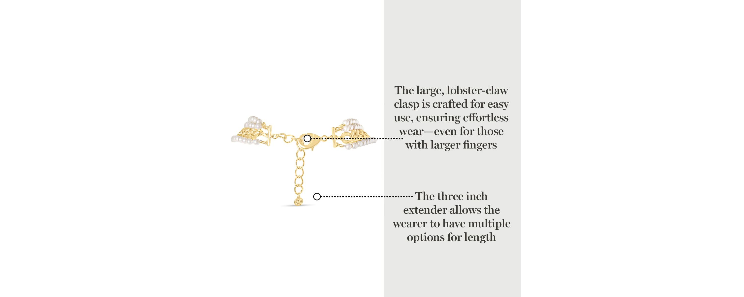 Four Strand Pearl and Chain Necklace In Gold