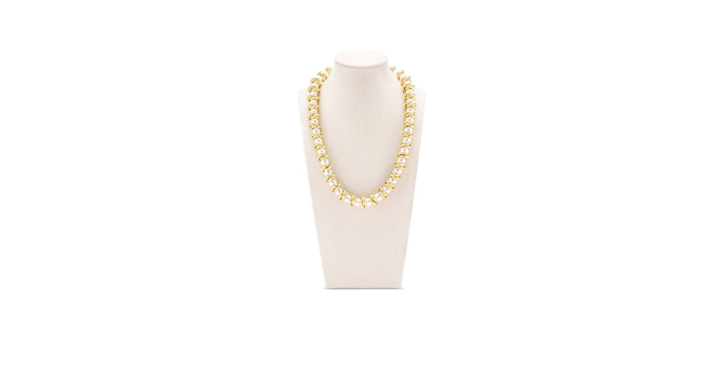 Elegant Gold and Pearl Necklace, 18 Inches For Women