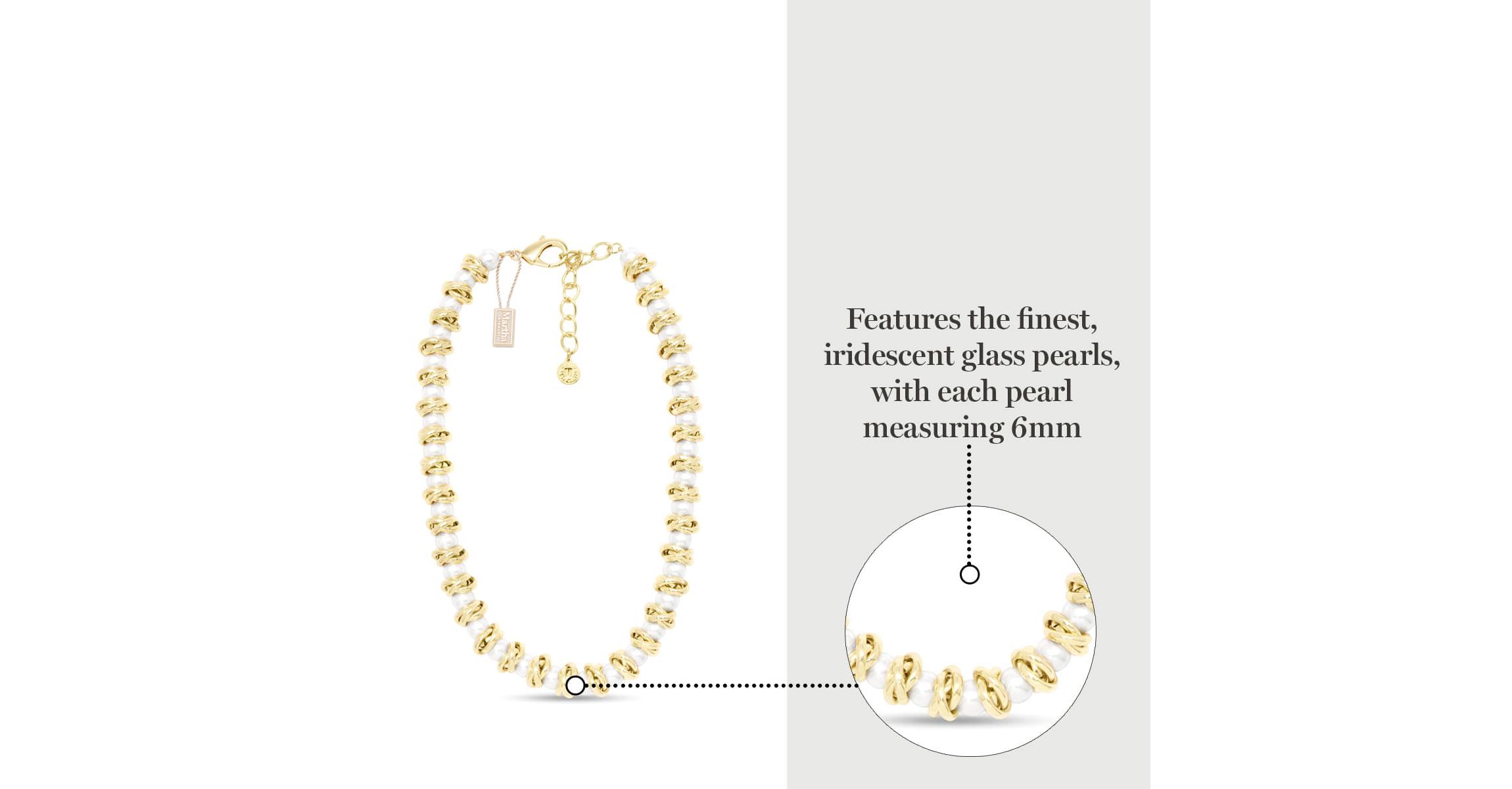 Elegant Gold and Pearl Necklace, 18 Inches For Women