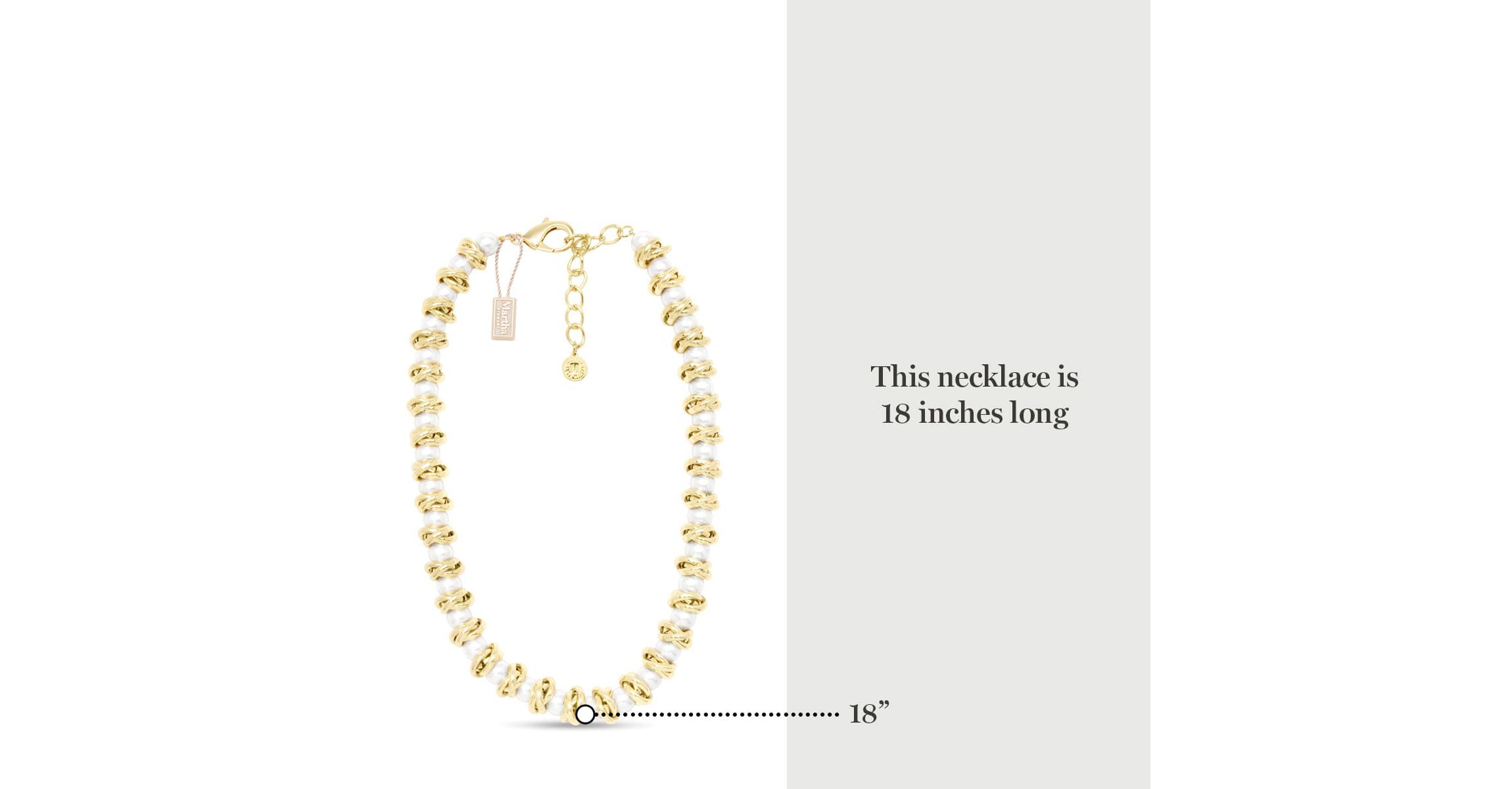 Elegant Gold and Pearl Necklace, 18 Inches For Women