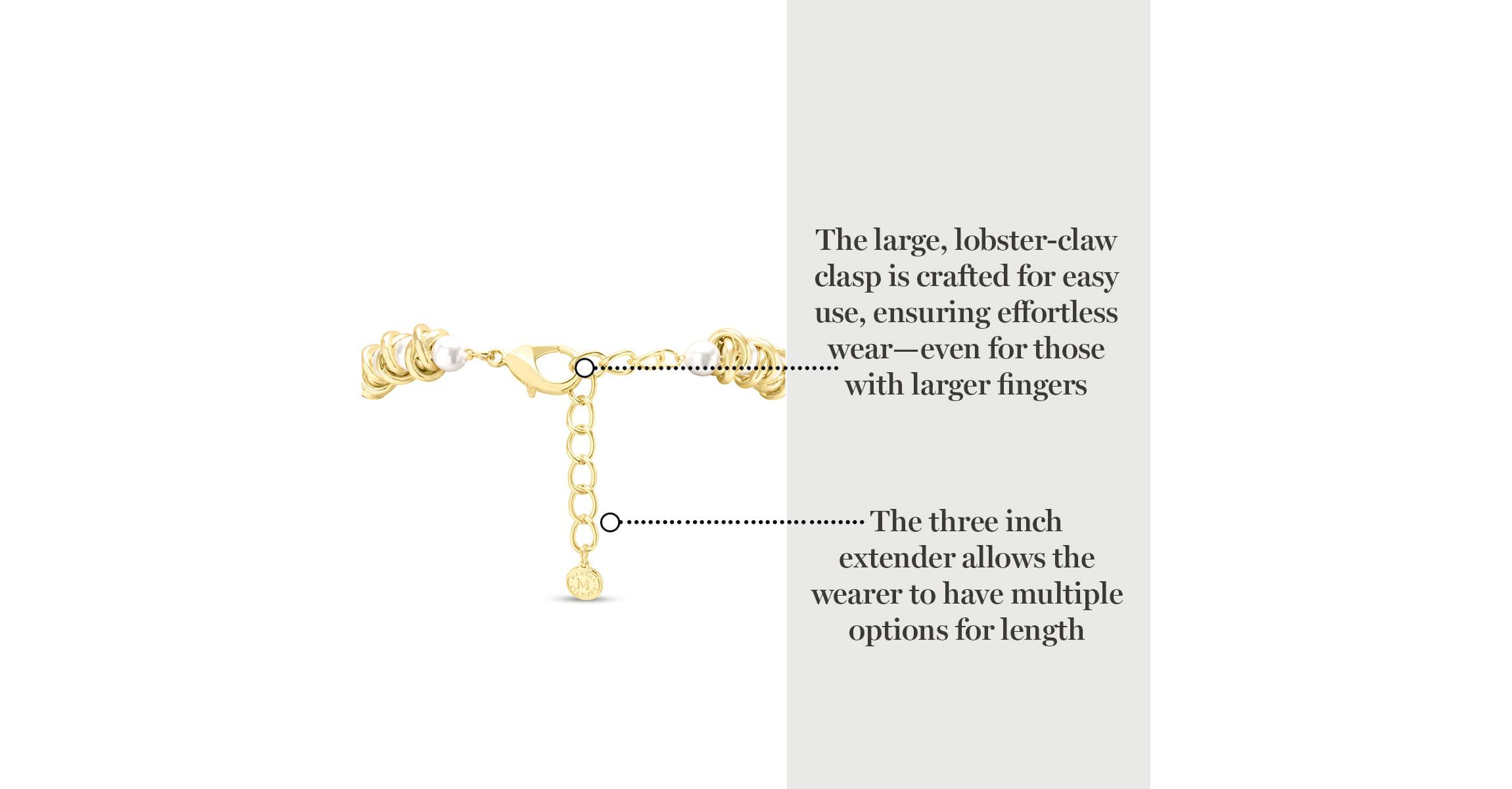 Elegant Gold and Pearl Necklace, 18 Inches For Women