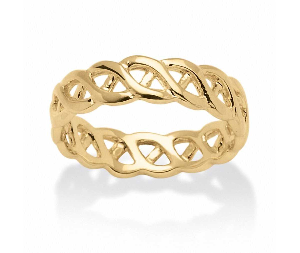 Braided Link Ring in Gold-Plated