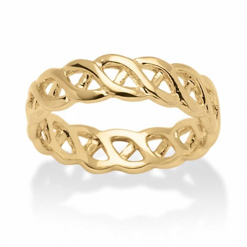 Braided Link Ring in Gold-Plated