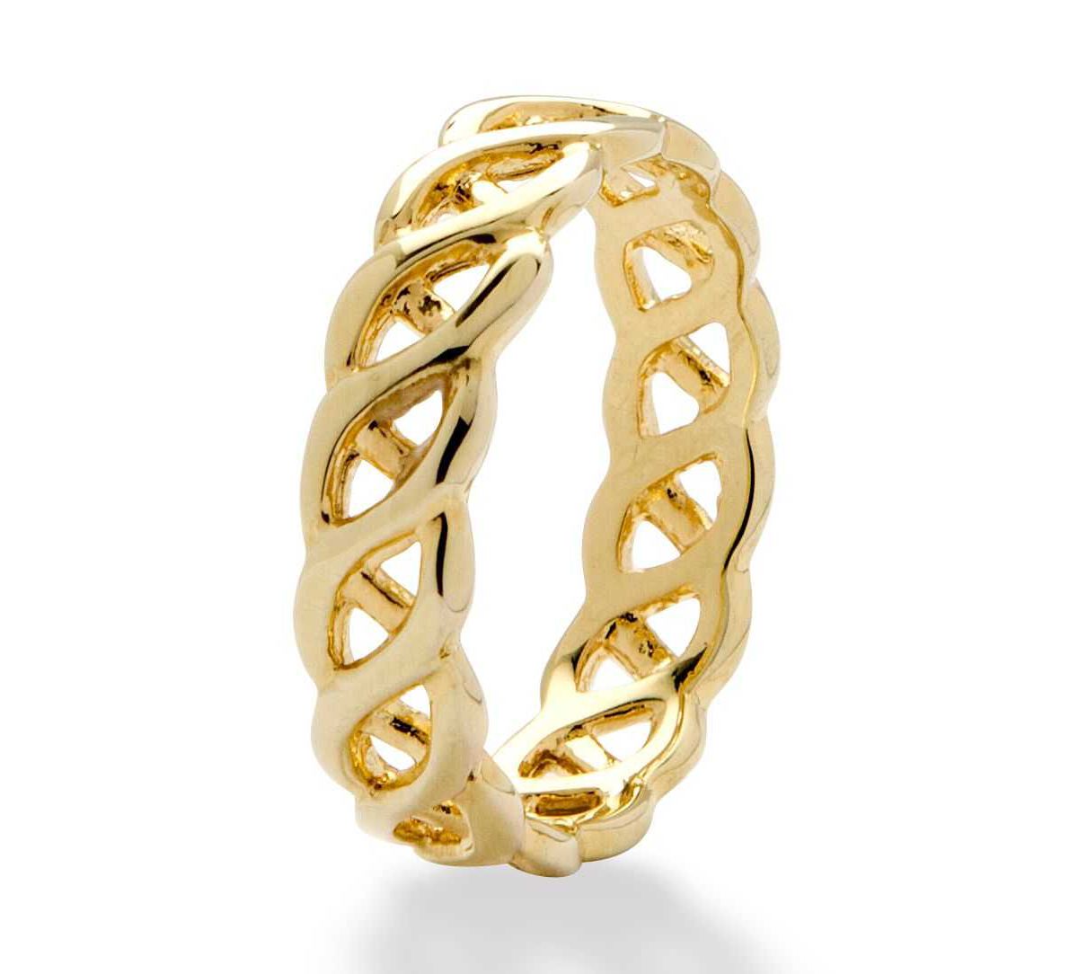 Braided Link Ring in Gold-Plated