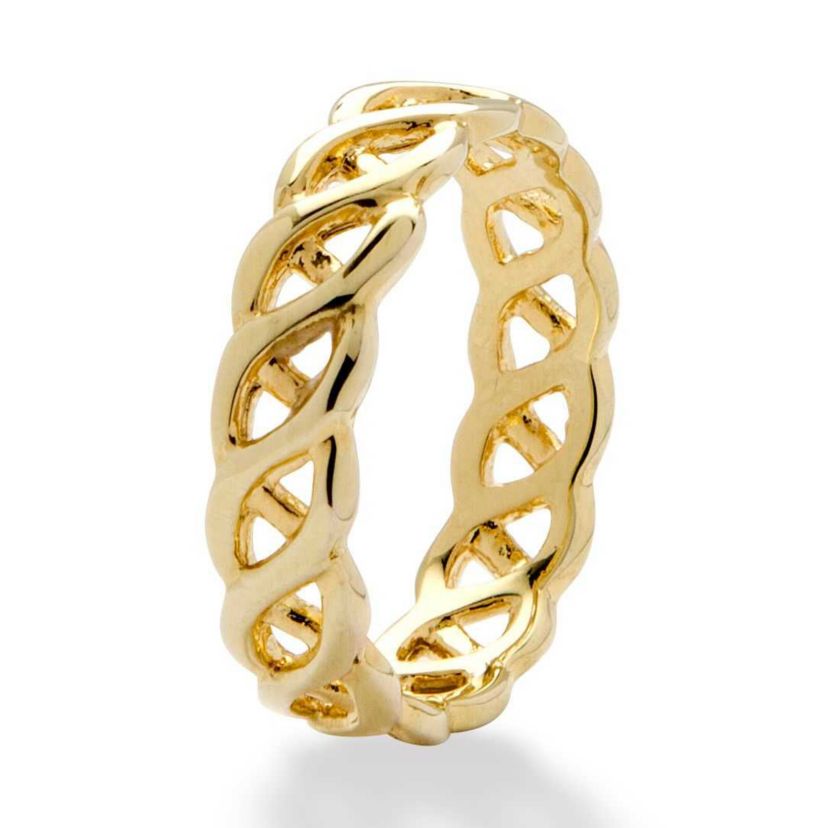 Braided Link Ring in Gold-Plated