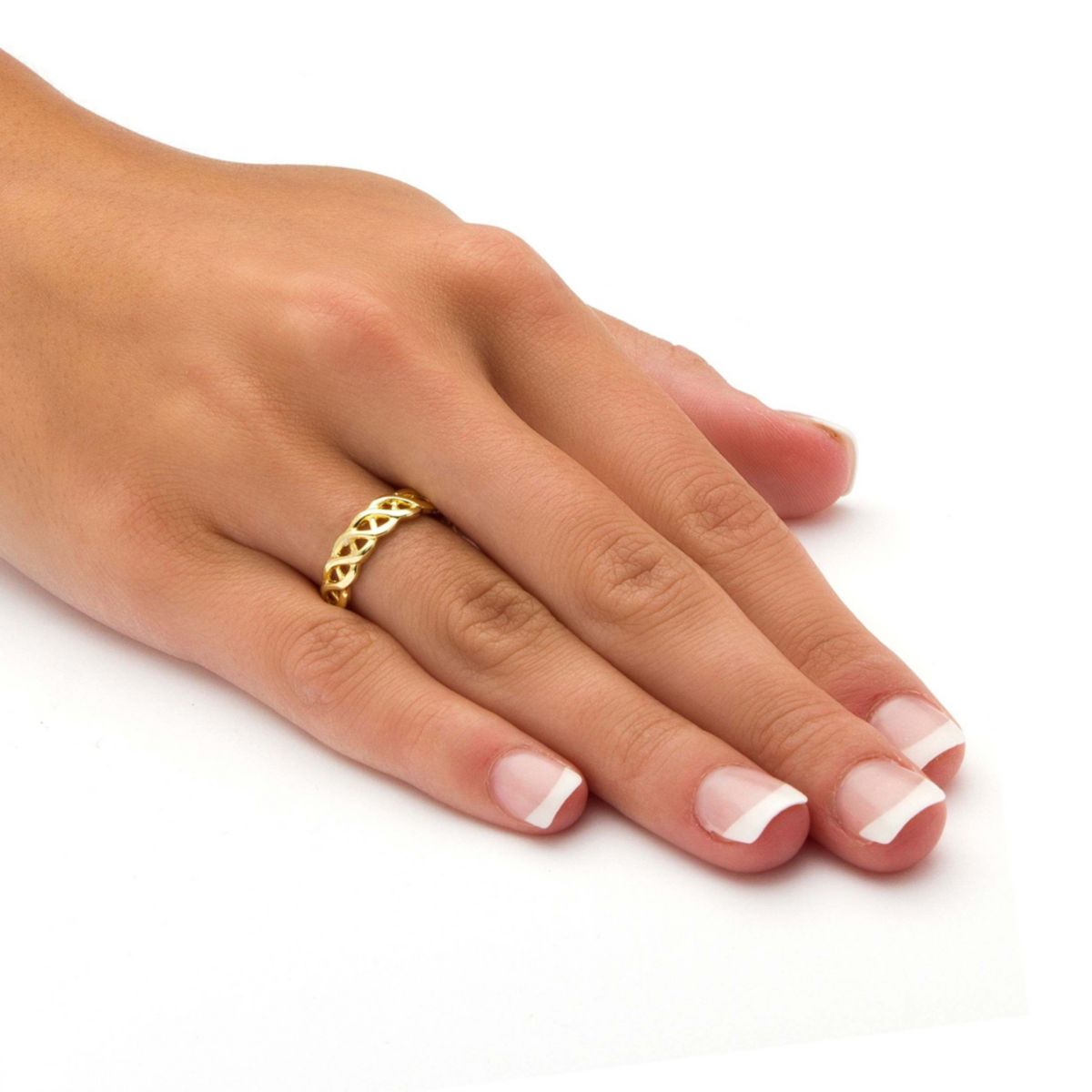 Braided Link Ring in Gold-Plated