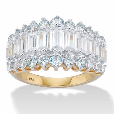 Seta Jewelry 4.38 TCW Cubic Zirconia Gold-Plated Sterling Silver ...