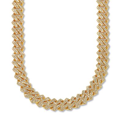 Seta Jewelry .95 TCW Round Cubic Zirconia 14k Gold-Plated Cat Necklace 18 to 20-inch