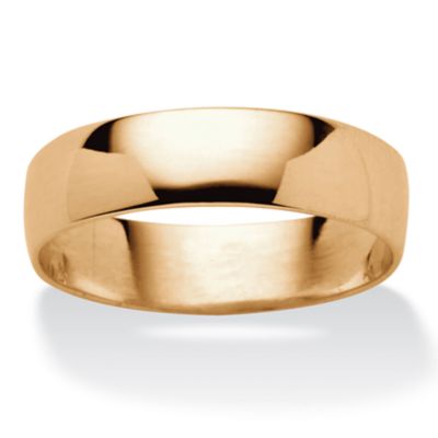 Seta Jewelry Polished Wedding Band in 14k Gold Plated Sterling Silver (5mm)