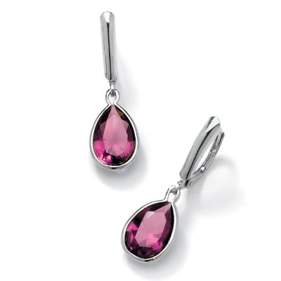 Seta Jewelry Birthstone .925 Sterling Silver Drop Earrings