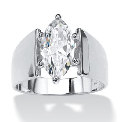 Seta Jewelry 2.48 TCW Marquise Cut Cubic Zirconia Sterling Silver Ring