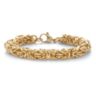 Byzantine-Link Bracelet Gold Ion-Plated Stainless Steel 8mm 7.5" Length
