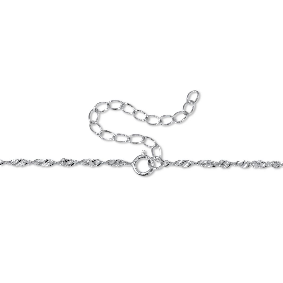 .56 TCW Pear Cut CZ Silvertone Dog Pendant Necklace 18 to 20-inch