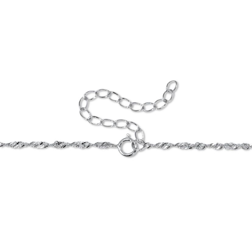 .56 TCW Pear Cut CZ Silvertone Dog Pendant Necklace 18 to 20-inch