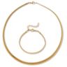Omega Yellow Gold Ion-Plated Stainless Steel Chain Necklace Set 18 inch