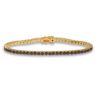 5.9 TCW Round Black Cubic Zirconia 14k Gold-Plated Tennis Bracelet 7 3/4-inch