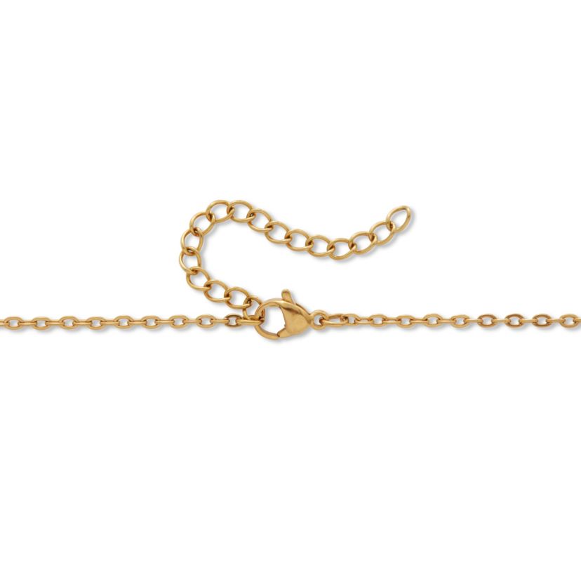 .97 TCW Round Black Cubic Zirconia 14k Gold-Plated Paw Print Necklace 18 inch