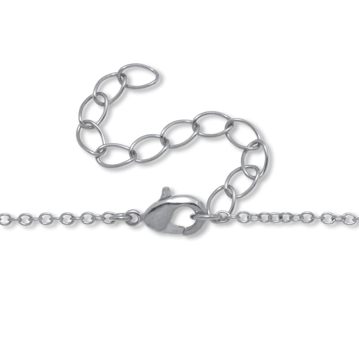 .95 TCW Round Cubic Zirconia Platinum-Plated Cat Necklace 18 to 20-inch