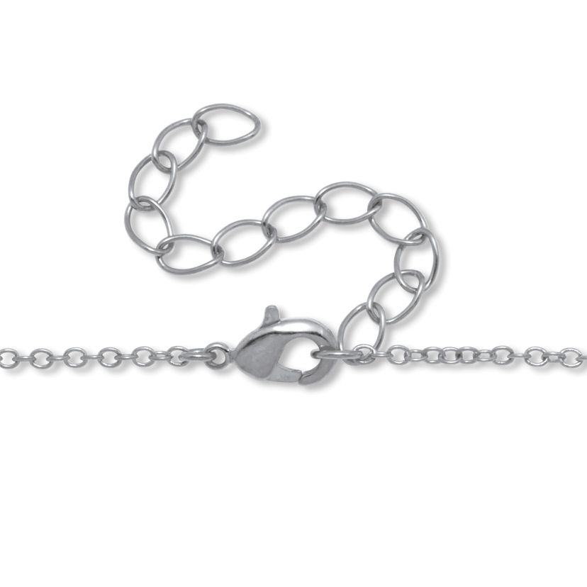 .95 TCW Round Cubic Zirconia Platinum-Plated Cat Necklace 18 to 20-inch