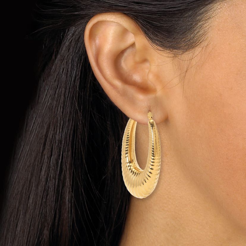 Yellow Gold Ion-Plated Stainless Steel Drop Earrings, 2-Pair Set